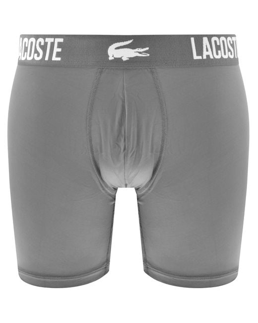 Lacoste Gray Underwear 3 Pack Boxer Briefs for men