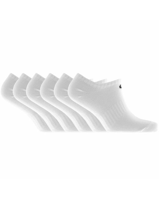 Nike White Everyday Lightweight Training No-show Socks - Pack Of 6 for men