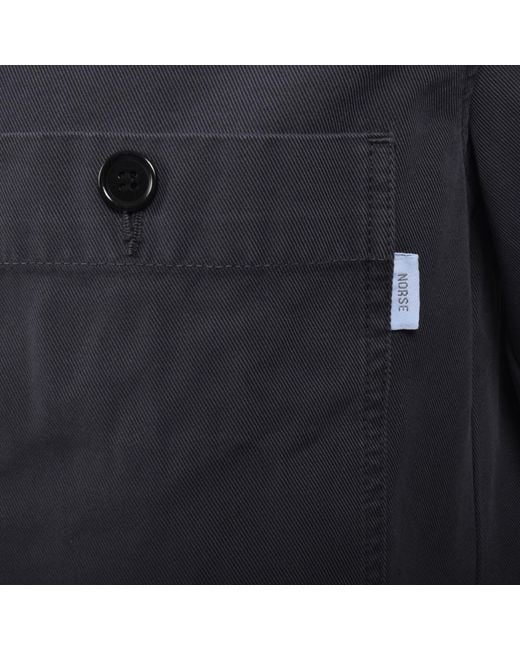 Norse Projects Blue Standard Twill Overshirt for men