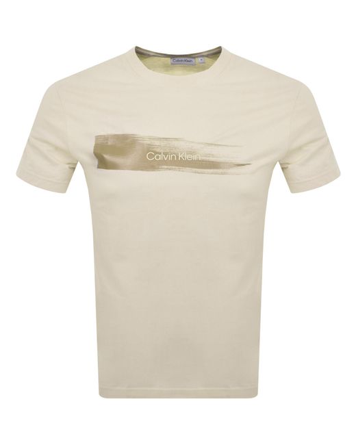Calvin Klein Natural Brush Logo T Shirt for men