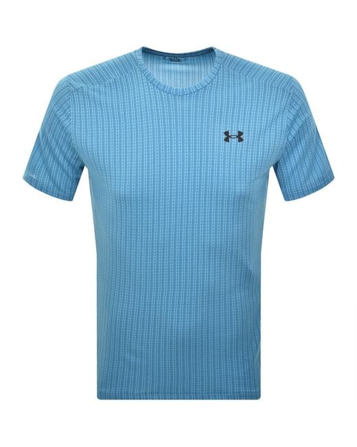 Under Armour Blue Tech Textured T Shirt for men
