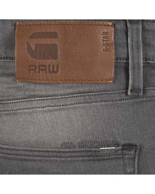 G-Star Gray G-Star 3301 Slim Fit Denim Shorts for men