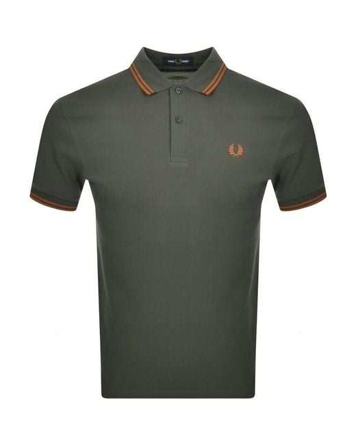 Fred Perry Green Twin Tipped Polo T Shirt for men