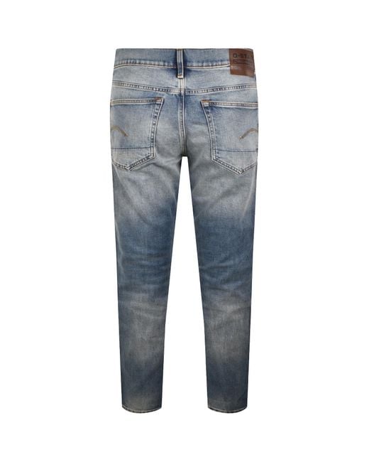 G-Star Blue G-Star 3301 Tapered Jeans Mid Wash for men
