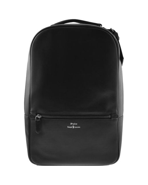 Ralph Lauren Leather Backpack in Black for Men Lyst