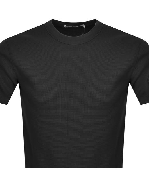 Calvin Klein Black Jeans Waffle Logo T Shirt for men
