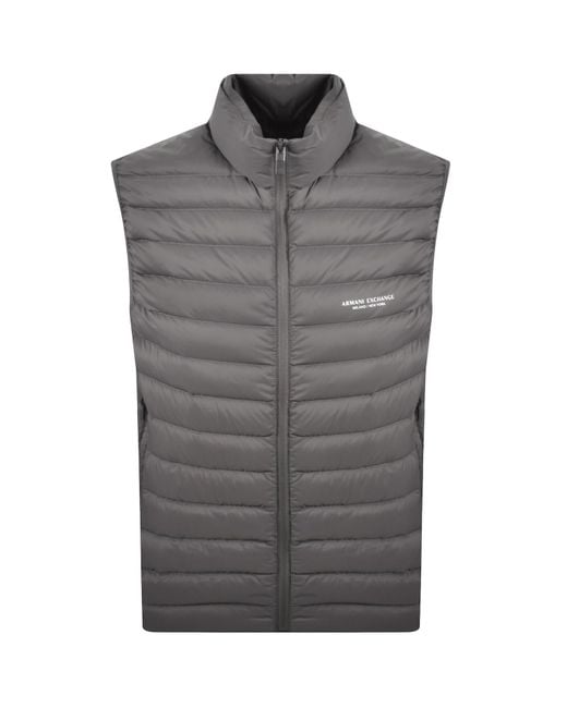 ARMANI EXCHANGE Gray Down Gilet for men