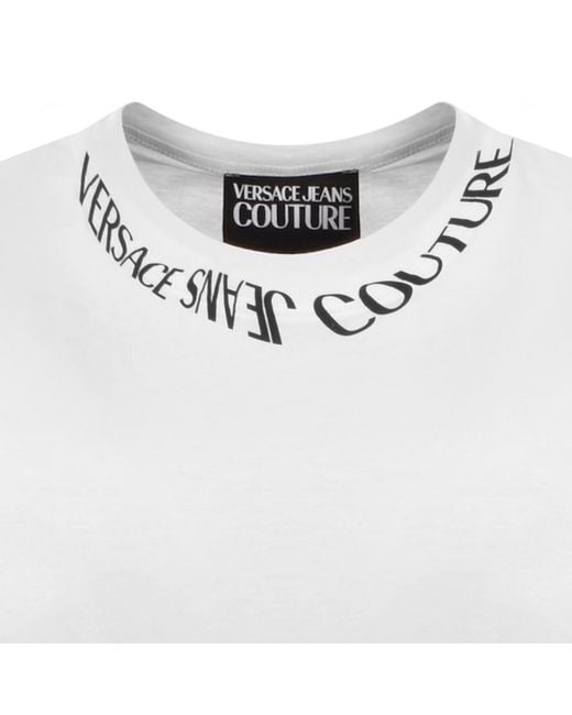 Versace Jeans White Couture Logo T Shirt for men