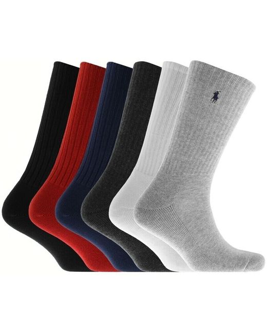 Ralph Lauren Blue 6 Pack Socks for men