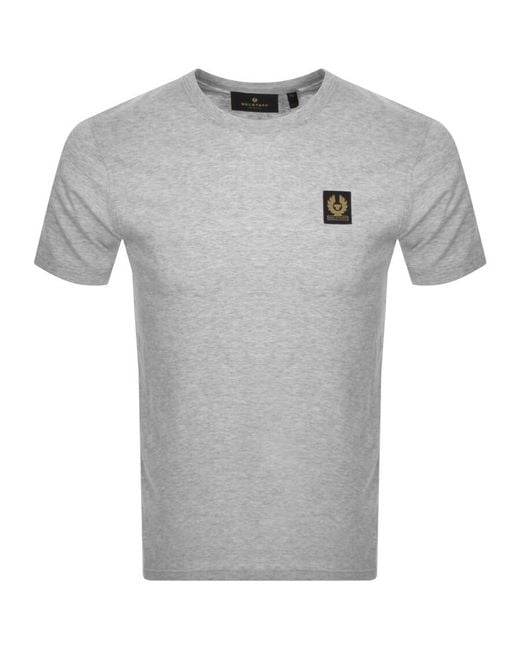 Belstaff Gray Logo T Shirt for men