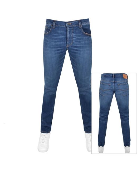 DIESEL Blue D Luster Slim Fit Jeans Mid Wash for men