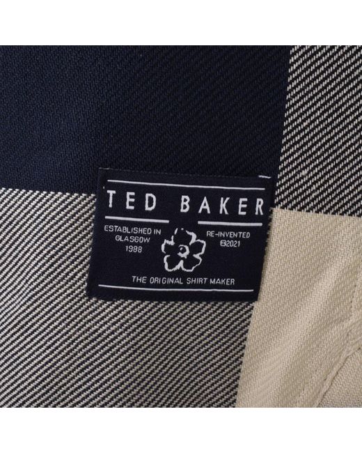 notley long sleeve large scale check shirt