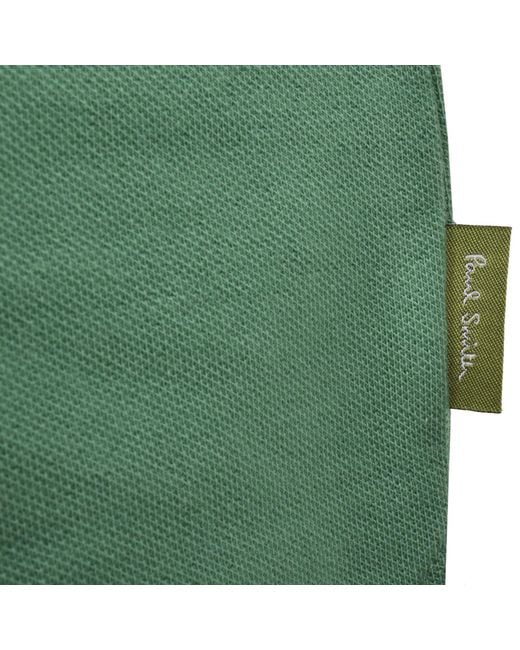 Paul Smith Green Tipped Polo T Shirt for men