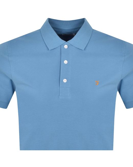 Farah Blue Blanes Polo T Shirt for men