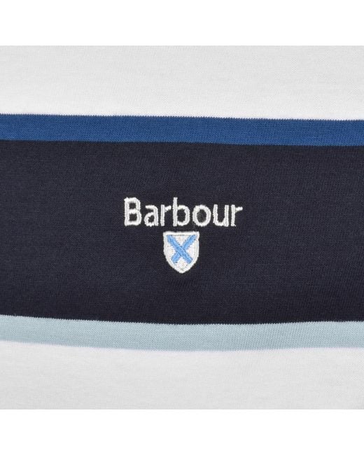 Barbour Blue Meldon Stripe T Shirt for men