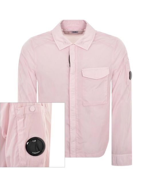 C P Company Pink Cp Company Chrome R Overshirt for men