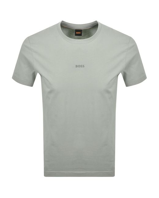 Boss Gray Boss Tchup Logo T Shirt for men