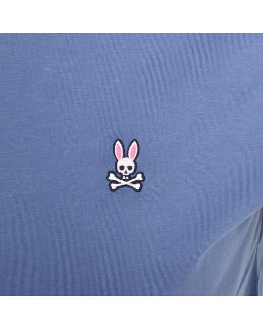 Psycho Bunny Blue Classic Crew Neck T Shirt for men