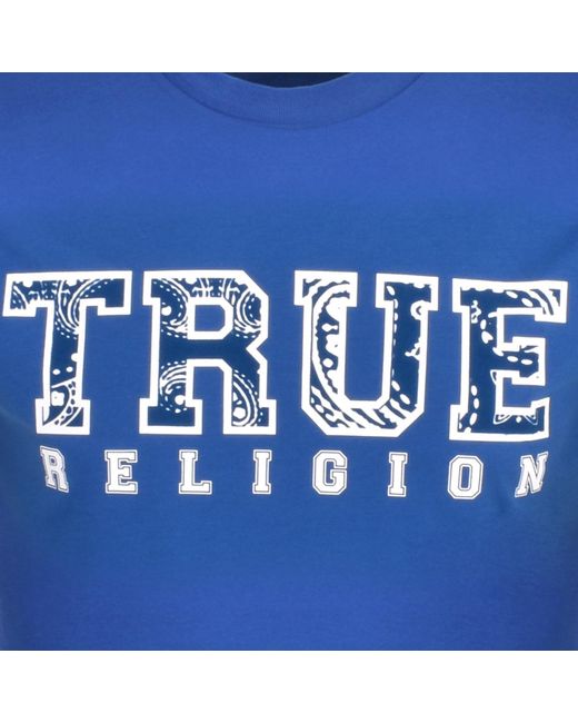 True Religion Blue Logo T Shirt for men