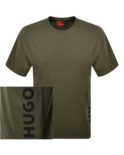 HUGO Green Relaxed Sun Protected T Shirt for men