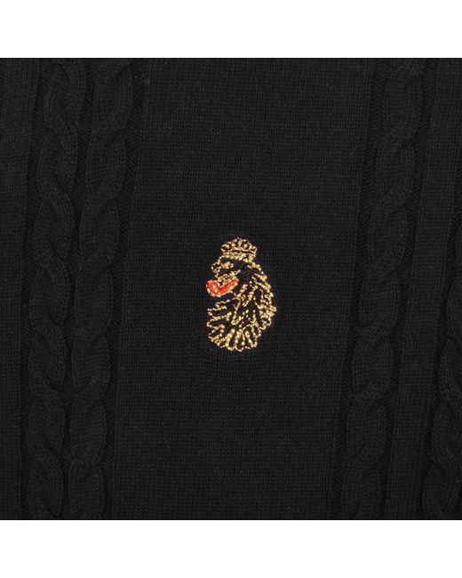 Luke 1977 Black Horton 1000 Knit Jumper for men