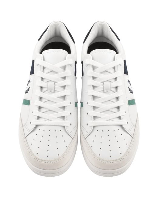 Fred Perry Blue B725 Leather Trainers for men