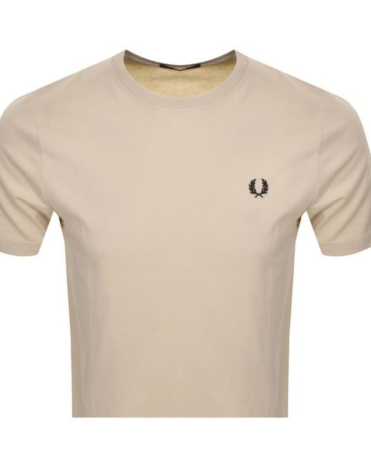 Fred Perry Natural Crew Neck T Shirt for men