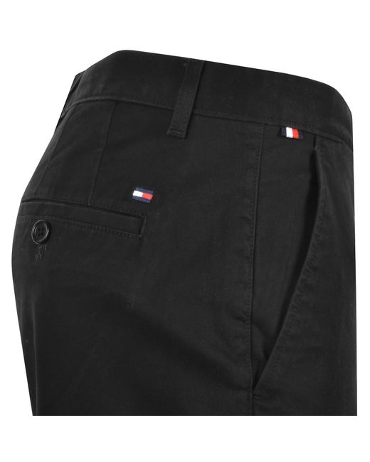 Tommy Hilfiger Black Core Denton Twill Trousers for men