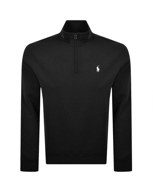 Ralph Lauren Black Quarter Zip Sweatshirt for men