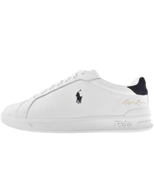 Ralph Lauren White Heritage Court Ii Trainers for men