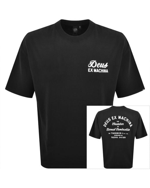 Deus Ex Machina Black Seoul Sign T Shirt for men