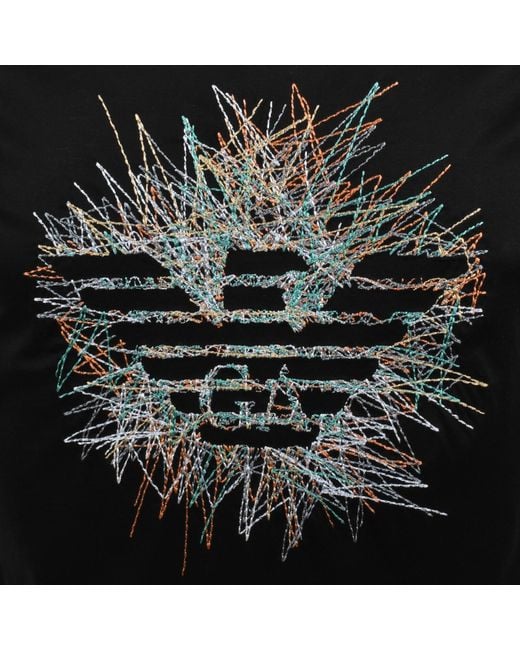 Armani Black Emporio Logo T Shirt for men