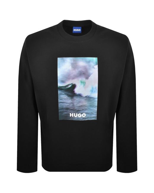 HUGO Black Atwork Sweatshirt for men