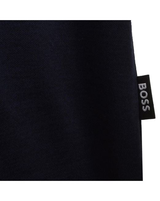 BOSS BUSINESS Blue Boss H Pleins Slim Fit Polo T Shirt for men