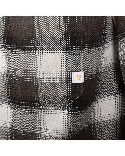 Farah Black Farah Lavelle Check Shirt for men