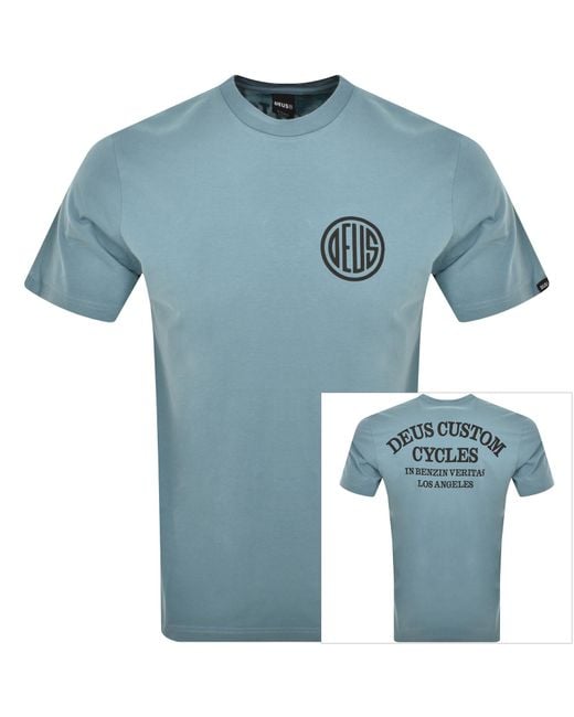 Deus Ex Machina Blue Clutch T Shirt for men