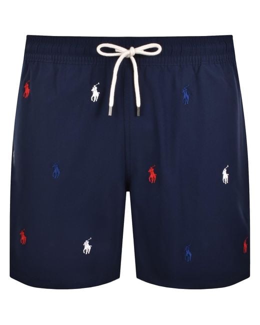 Ralph Lauren Blue Traveller Swim Shorts for men