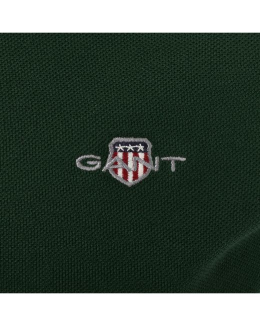 Gant Green Regular Shield Pique Polo T Shirt for men