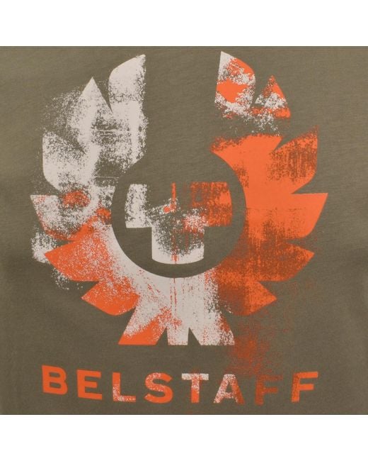 Belstaff Green Blur T Shirt for men