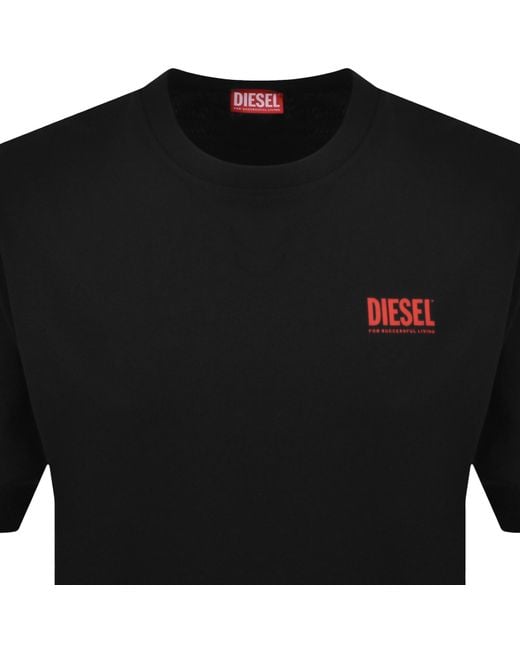 DIESEL Black T Boxt Bisk T Shirt for men