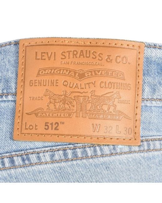 Levi's Blue 512 Slim Tapered Light Wash Jeans for men