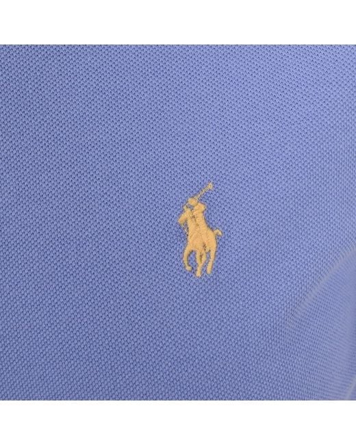 Ralph Lauren Blue Slim Fit Polo T Shirt for men