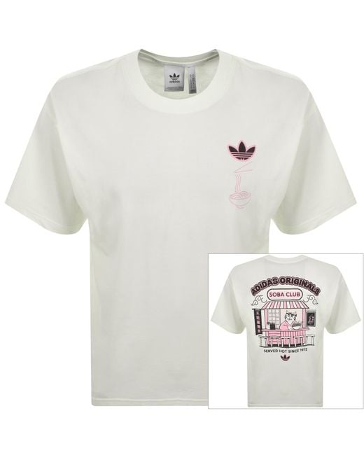 Adidas Originals White Soba Cat T Shirt Off for men