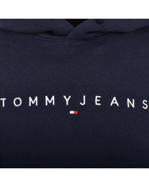 Tommy Hilfiger Blue Linear Flag Logo Hoodie for men