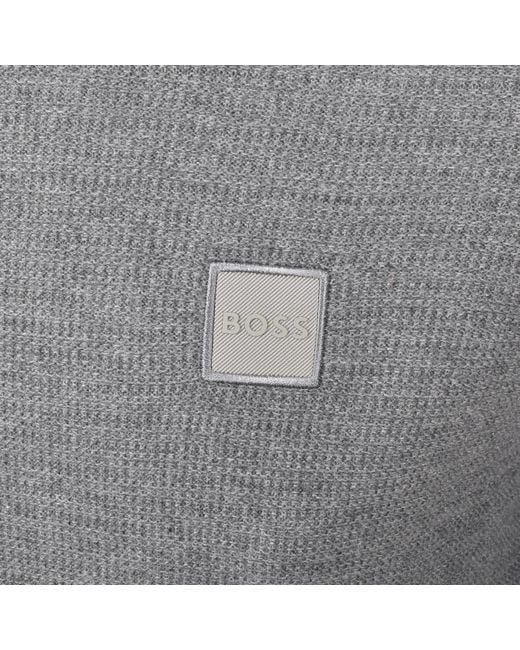 Boss Gray Boss Anion Knit Jumper for men