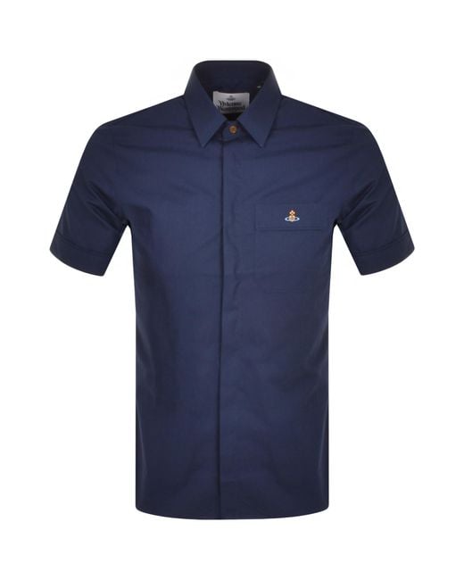 Vivienne Westwood Blue Short Sleeved Shirt for men