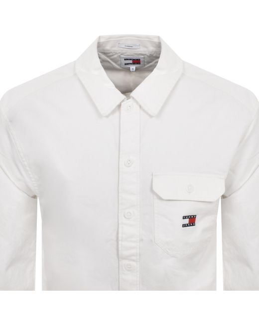 Tommy Hilfiger White Essential Overshirt Off for men