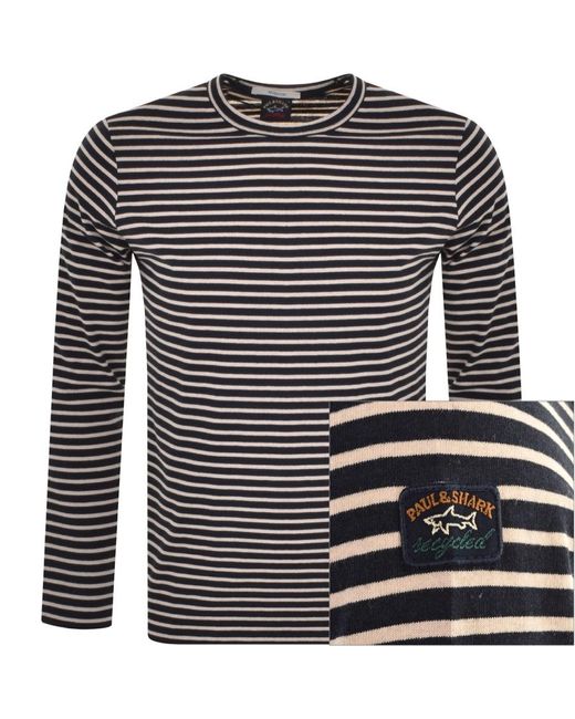 Shark Long Sleeve Stripe T Shirt 