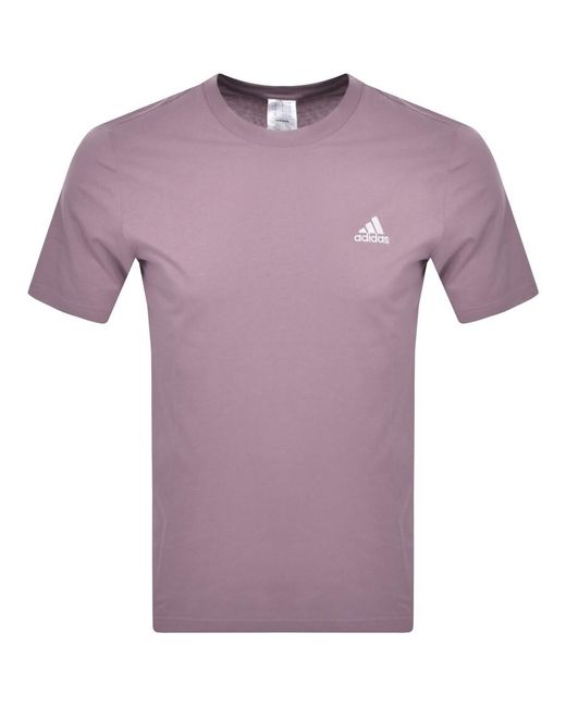 Adidas Originals Purple Adidas Sportswear Essentials T Shirt for men