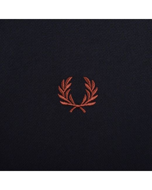 Fred Perry Blue Collared Sweatshirt for men
